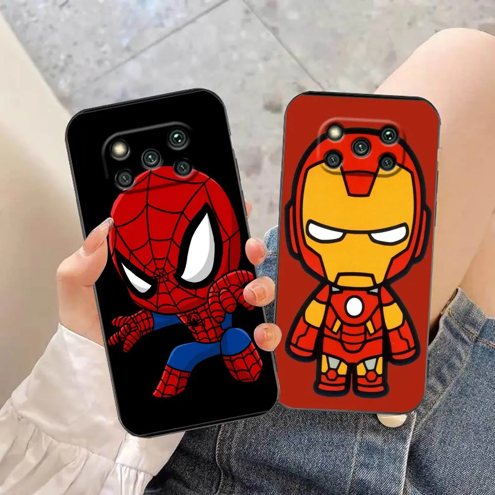 

Cartoon Marvel Heroes The Avengers Phone Case For Xiaomi 9 10T 11 12 12T 13 POCO F3 F4 F5 F6 X3 X4 X5 M3 M4 M5 M6 PRO GT Case