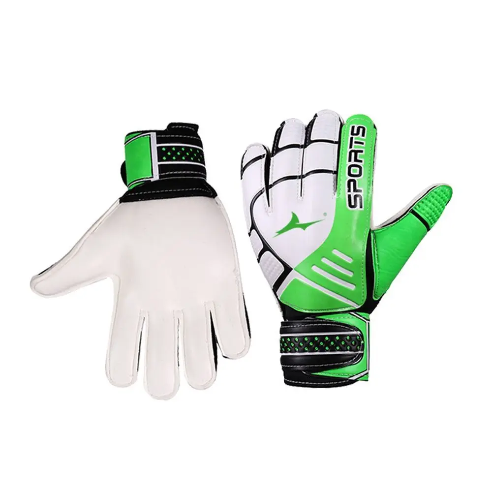 1 Pair Anti-Slip Kids Goalie Gloves Size 5-10 Finger Protection Goalkeeper Gloves Major Double Layer Wrist Play Football