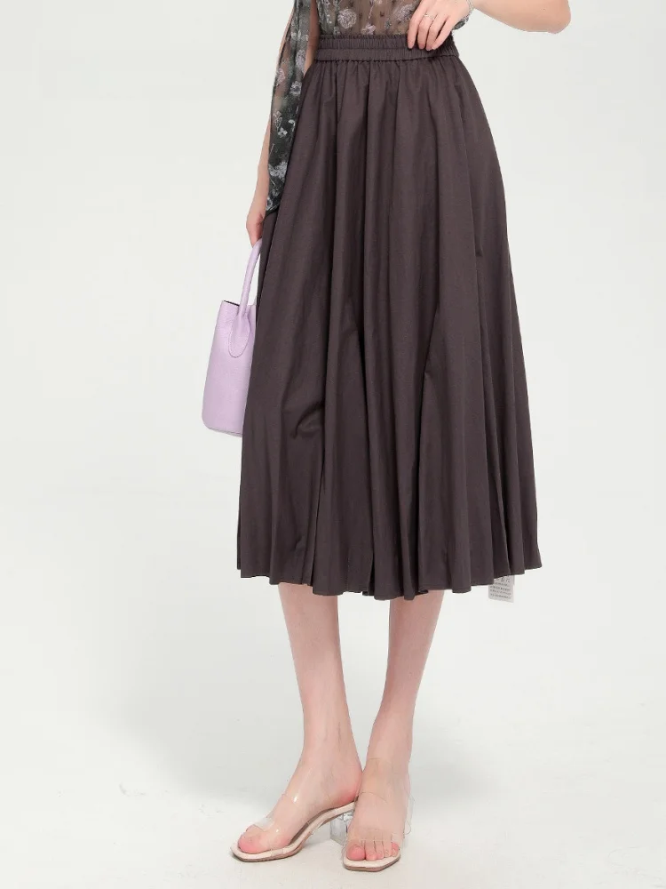 

Dailanzhi 2025 Новая летняя женская юбка миди А-силуэта с высокой талией, универсальная, стройнящая, для повседневной носки, в художественном стиле