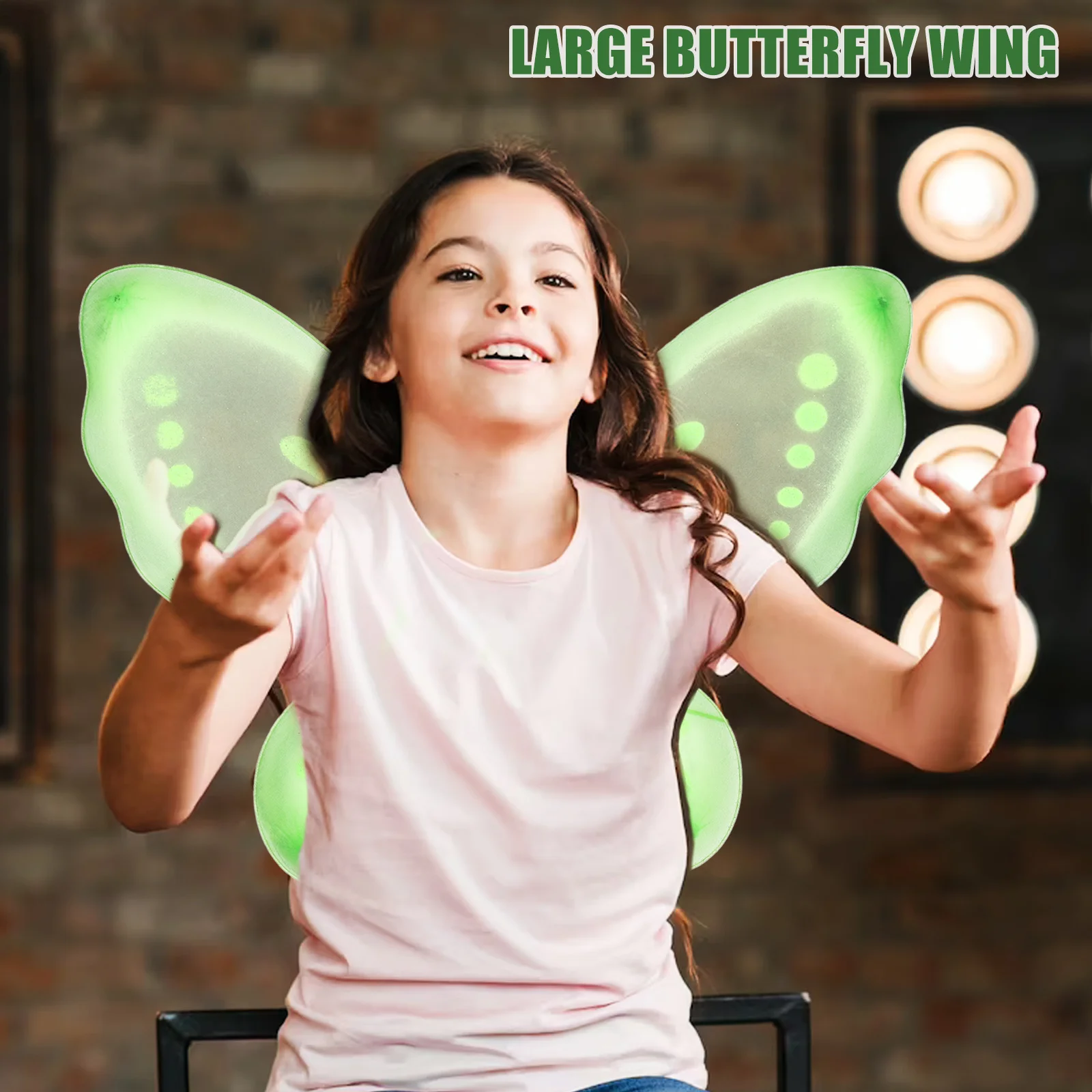 

2Pcs Butterfly Wing Kids Performance Party Cosplay Dress Costume Prop Butterfly Decoration Wing for Girls