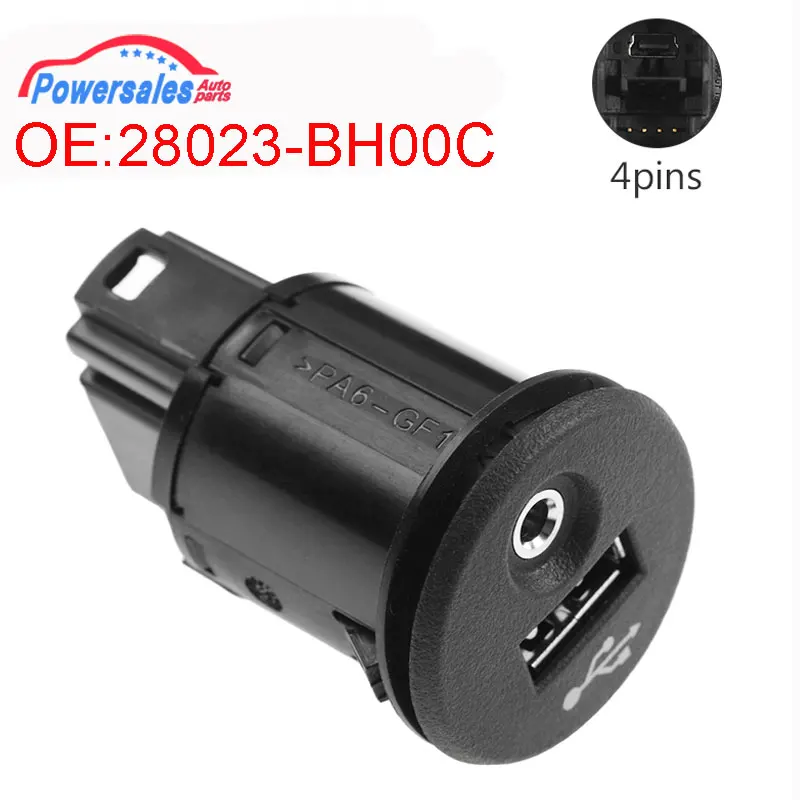 New Car AUX Port Adapter USB Auxiliary Plug For Nissan Frontier 2011-2019 Juke 2014-2018 28023-BH00C 28023BH00C 13907643