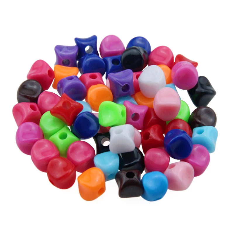 

50Pcs Plastic Beads Straight Hole 8.5mm Spacer Bead For Clothing Decoration Material DIY Handmade Jewelry Bracelet Accessories