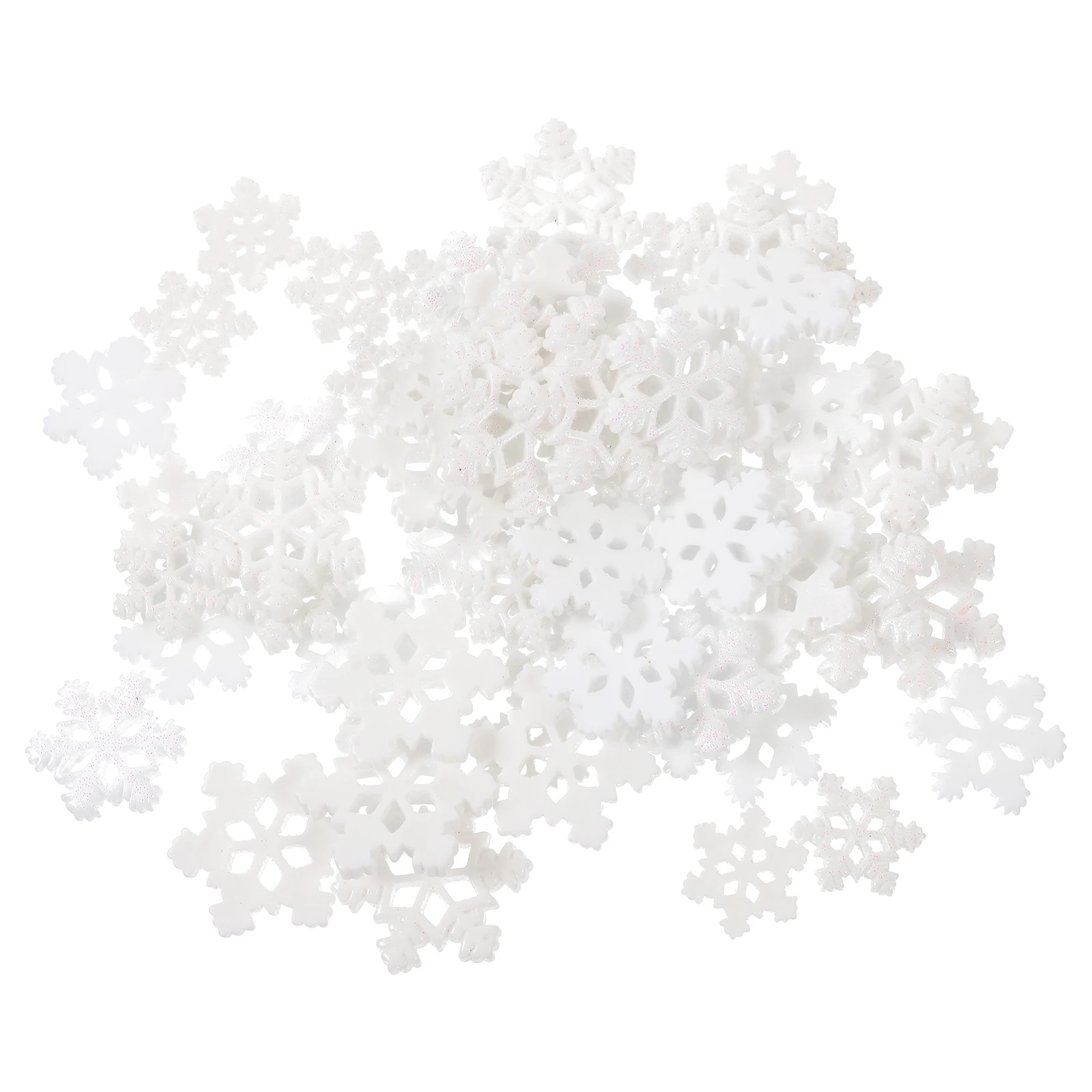 60 uds decoraciones en forma de copo de nieve Mini dijes brillantes para proyectos de bricolaje carcasa de teléfono accesorios para el cabello regalos de vacaciones artesanía