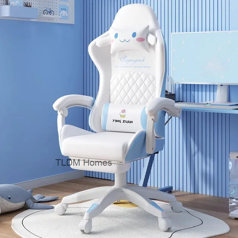 

Decoration White Office Chair Wheels Armrest Design Nordic Gaming Chair Swivel Advanced Sense Chaises De Bureau Home Furniture