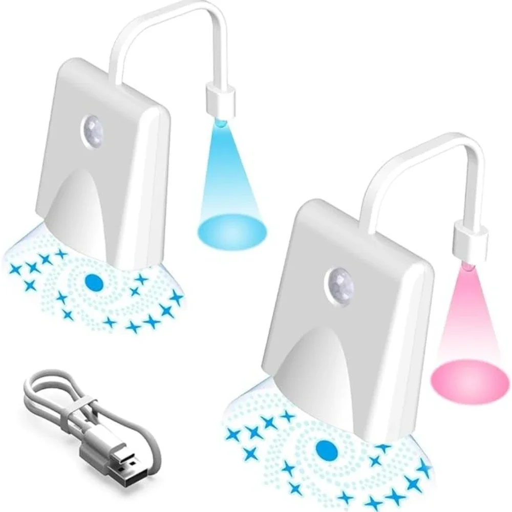 USB Charging Toilet Light in The Bathroom Human Sensing Light Projection Atmosphere Light in Bathroom Intelligent Night Light