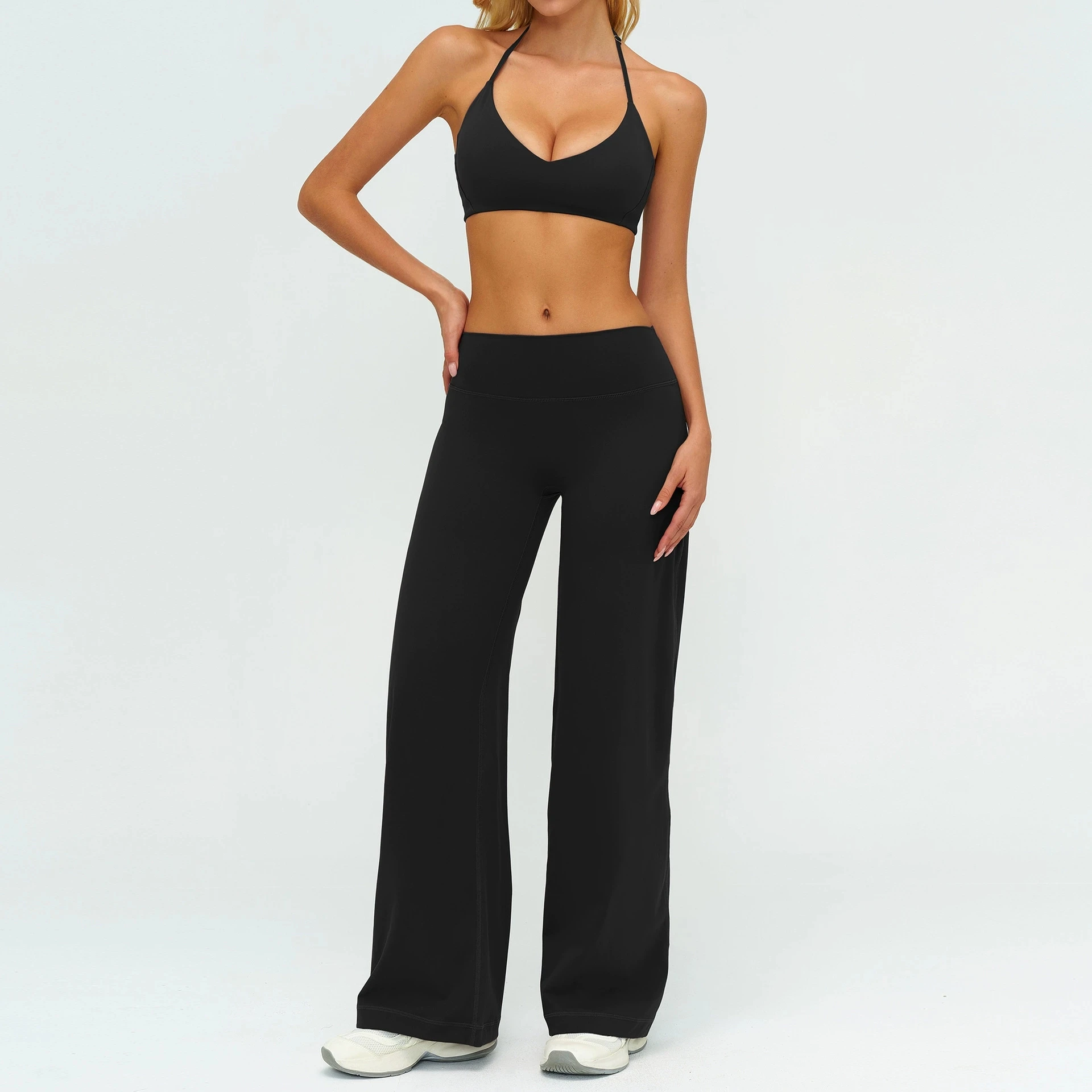 

Комплект из 2 женских спортивных костюмов с высокой талией и эффектом пуш-ап для фитнеса, йоги и активного отдыха, ударопрочный