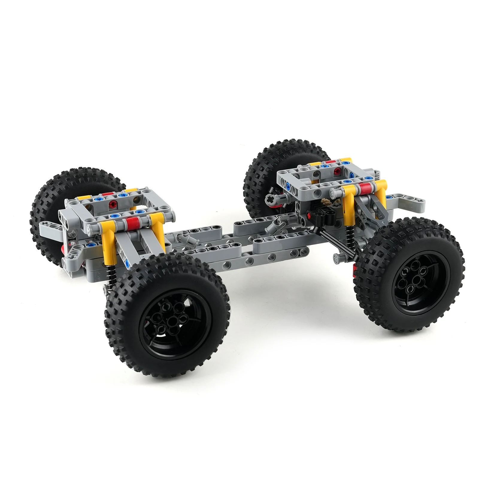 MOC 四輪駆動車シャーシ技術ビルディングブロック独立サスペンション + ディファレンシャル + ステアリングアクスルレンガおもちゃ