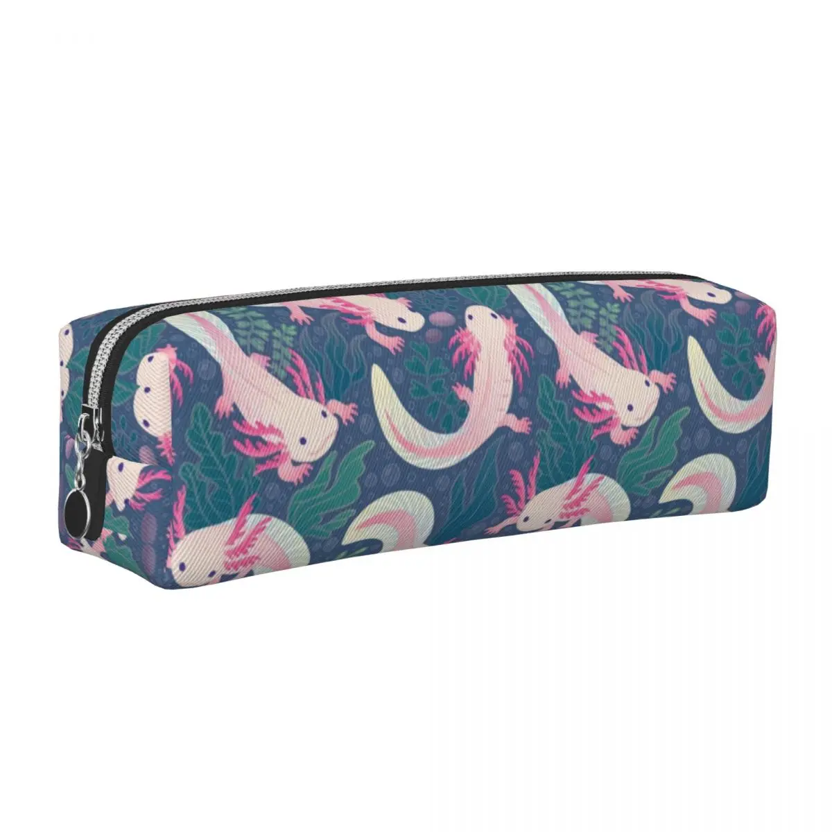 ウーパールーパー水生鉛筆ケースファッションかわいいサンショウウオペンバッグガールズボーイズ大容量学生学校ジッパー鉛筆ケース