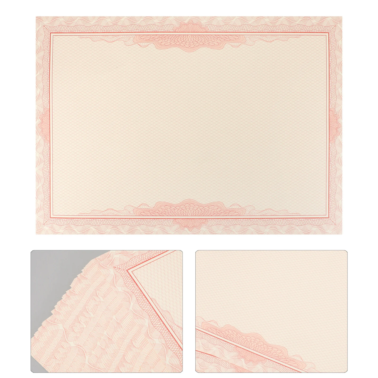 

50pcs Certificate Paper A4 Size 12K Thick Printable Stock For Awards Diplomas Completion Recognition Diy Blank Gold Red