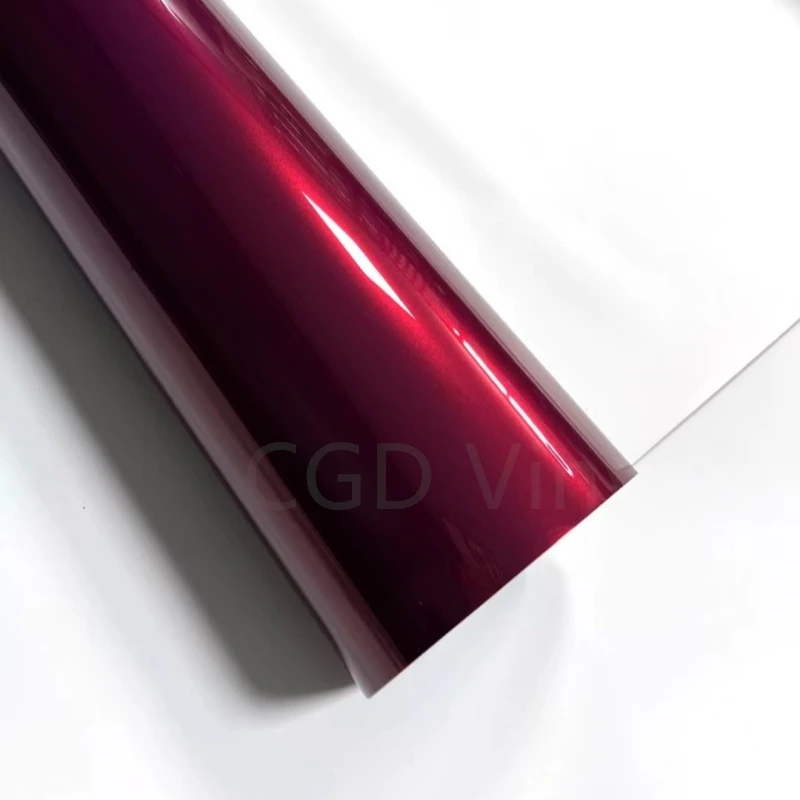 

High-quality glossy metallic vinyl glass tower red color-changing vinyl paint surface protective film for automobiles