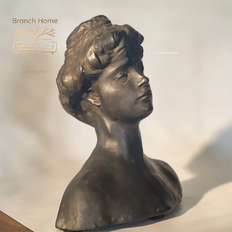Reproduction Sculptor Luo Dan Young Women's Aesthetics Home Art Decoration Collection Ornament Porch Desktop Art Teaching Aids