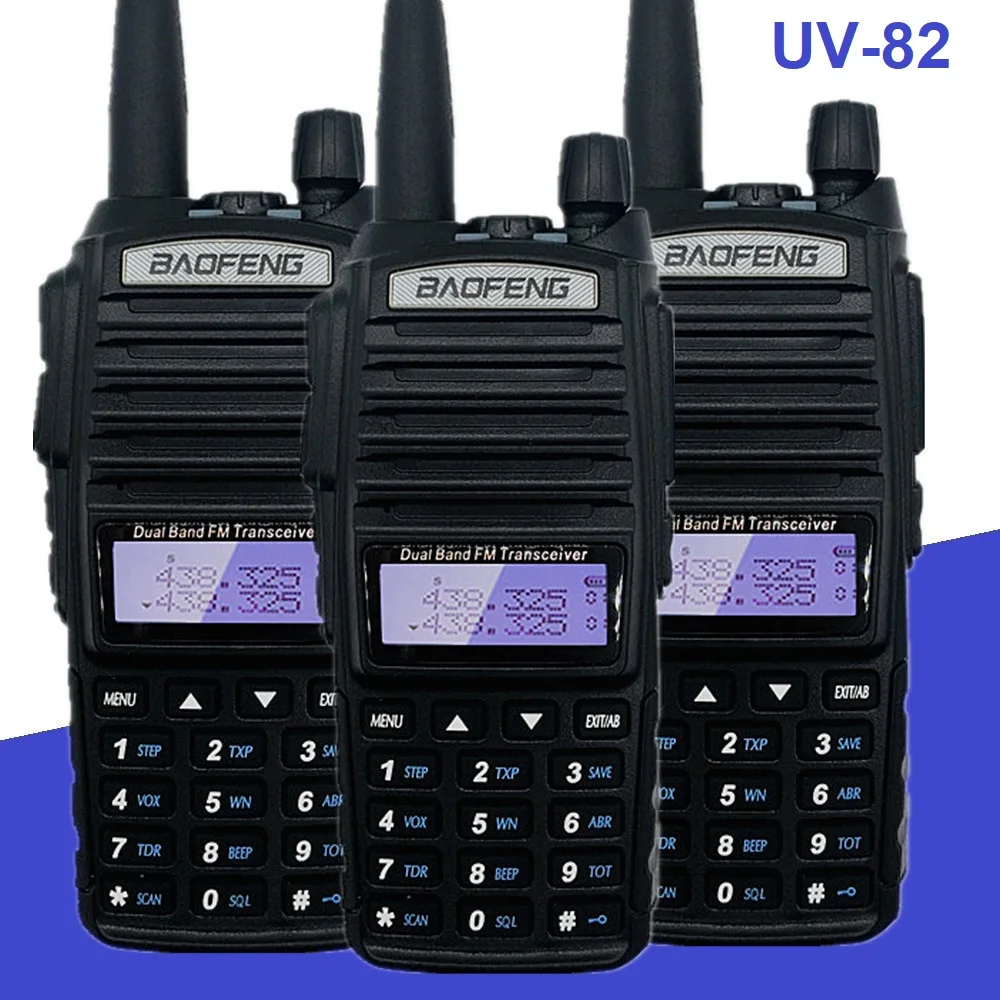 

2/3pcs Baofeng uv82 8w Ham Radio Transceiver Scanner Walkie Talkie Long Range VHF UHF Two Way Radio Stations UV82 UV-82 for Farm