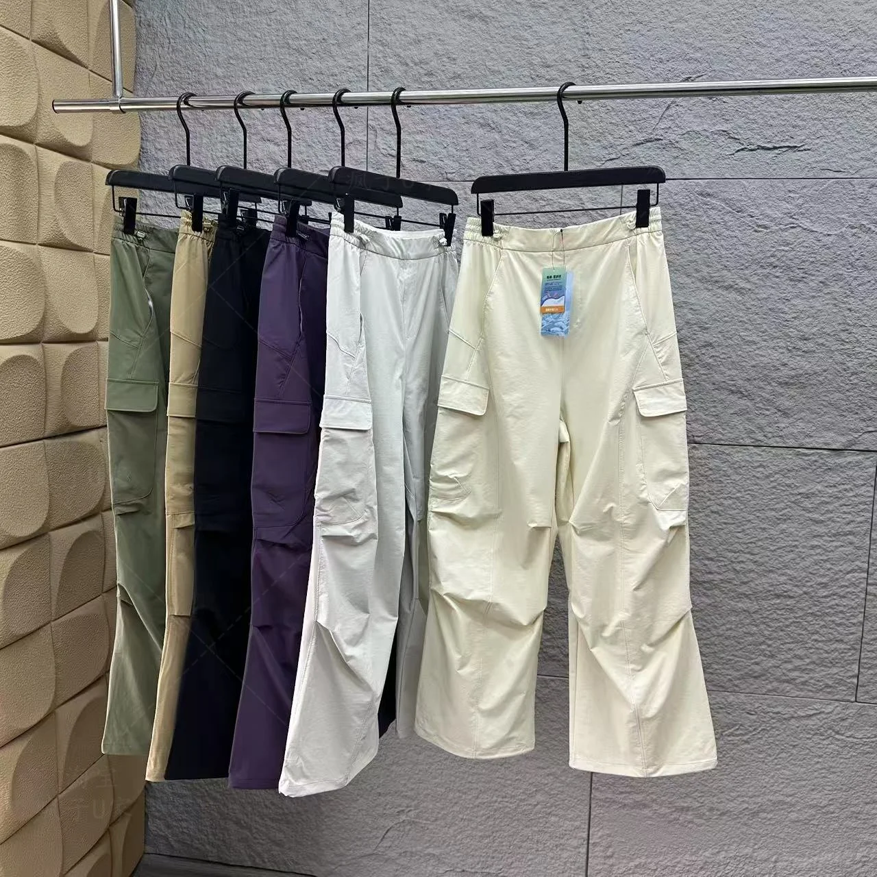 

Мужские прямые широкие повседневные брюки из дышащей ткани Bla Tech, водоотталкивающие универсальные длинные брюки с защитой от солнца