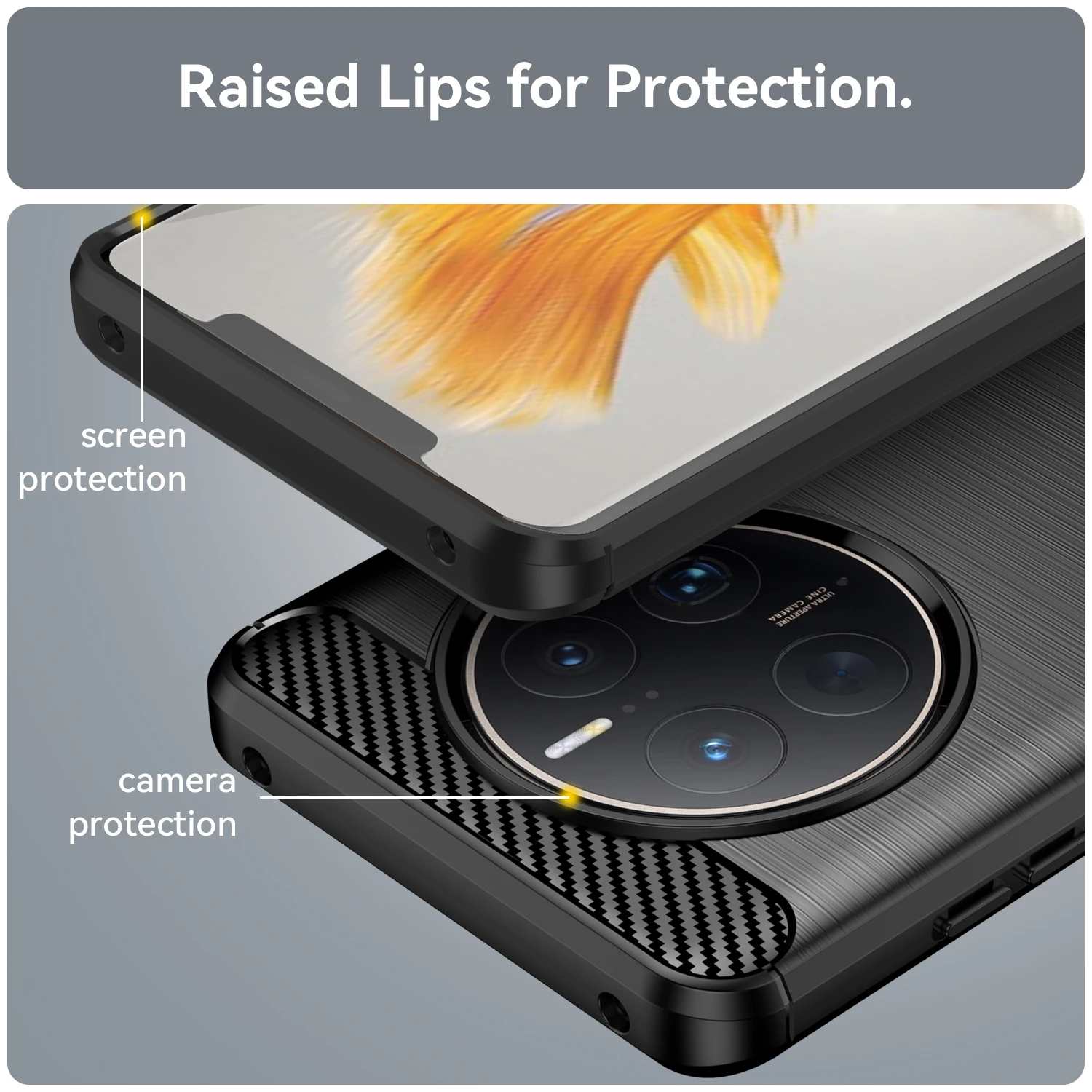 Soft Silicone Case for Huawei Mate 50 60 40 30 20 10 Pro 50E 40E 20X Carbon Fiber Phone Cover for mate 20pro 10pro 60pro plus view 5