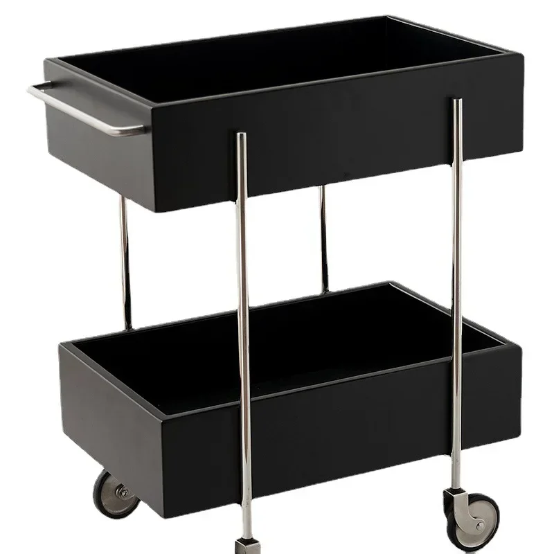 trolley with wheels movable living room sofa side several creative Internet celebrity storage snack rack