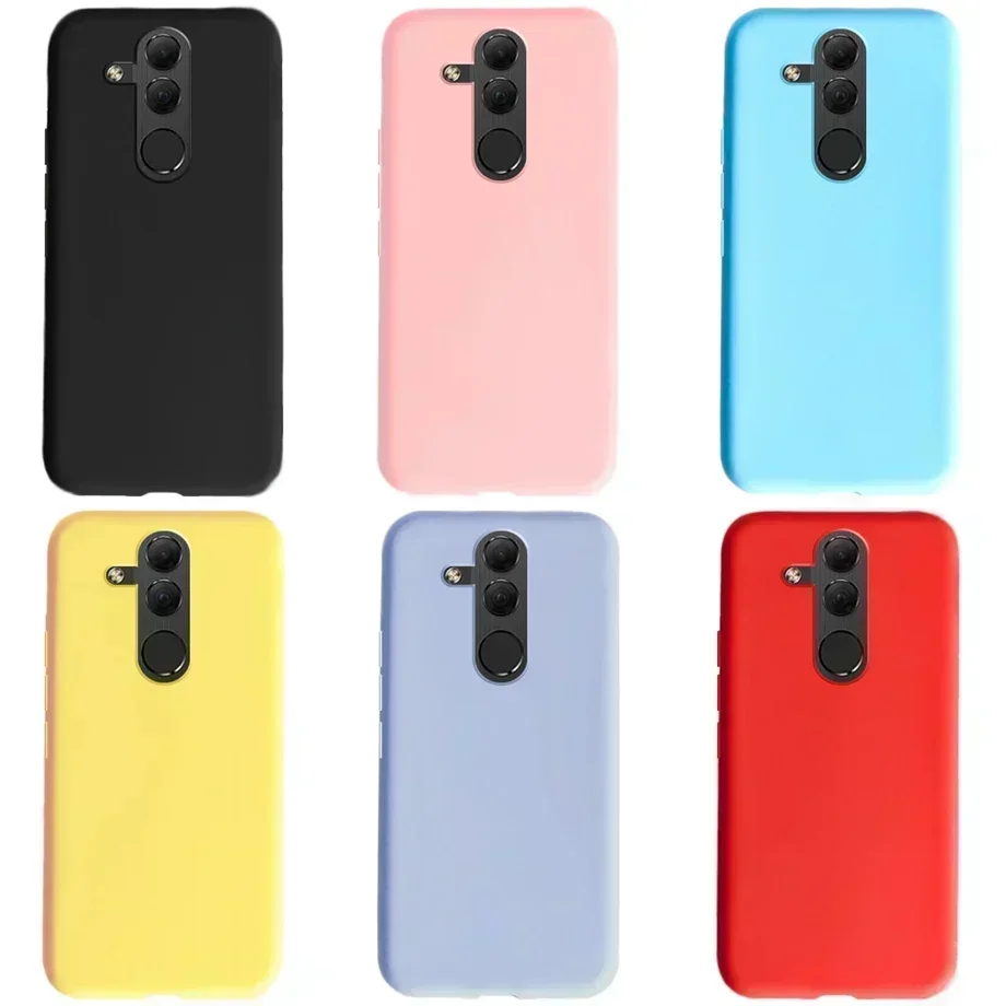 Caixa de telefone de silicone para huawei mate 20 lite, ultra fino, fino, macio, sólido, fosco tampa traseira
