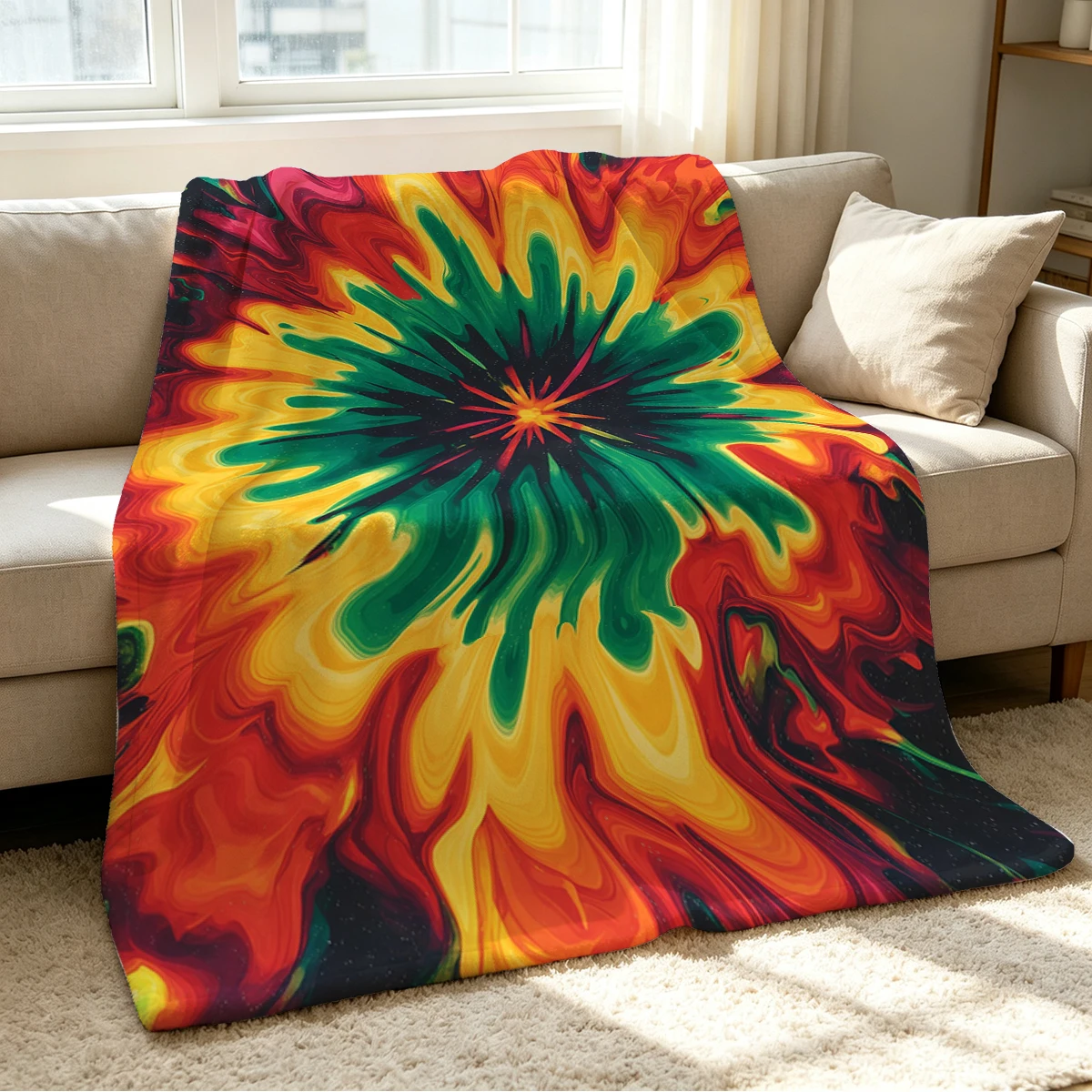 Psyche Burst Blanket Soft Cozy Throw for Sofa Bed Festive Holiday Decor Gift for Kids and Adults,Lightweight and Warm