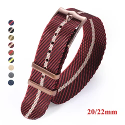 Premium Nylon Strap for Tudor 20mm 22mm Canvas Military Watch Band for Seiko Fabric Bracelet for Rolex Wristband Bronze Buckle