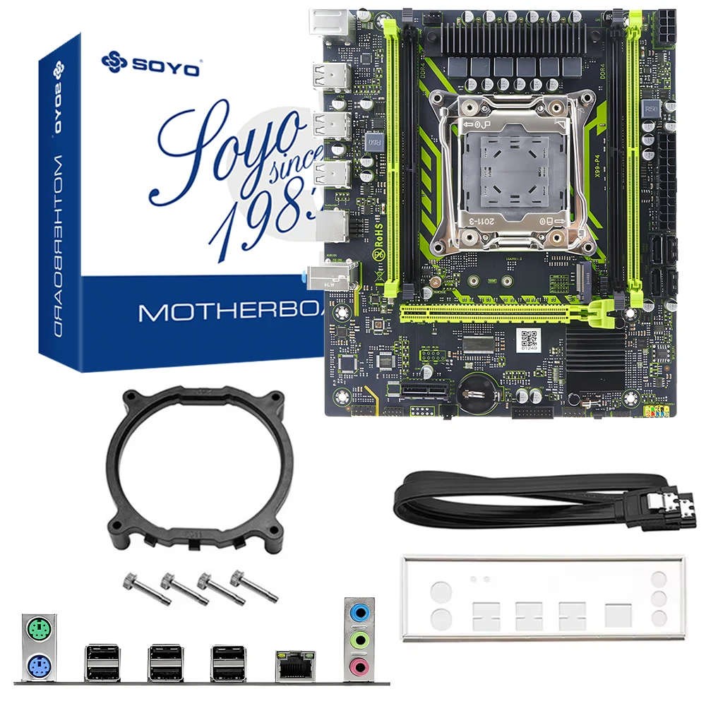 SOYO X99 P4 Motherboard Set Kit With Intel LGA2011-3 Xeon E5 2630 V4 CPU DDR4 16GB (1*16GB) 2133MHZ RAM Memory NVME M.2 SATA - view 6