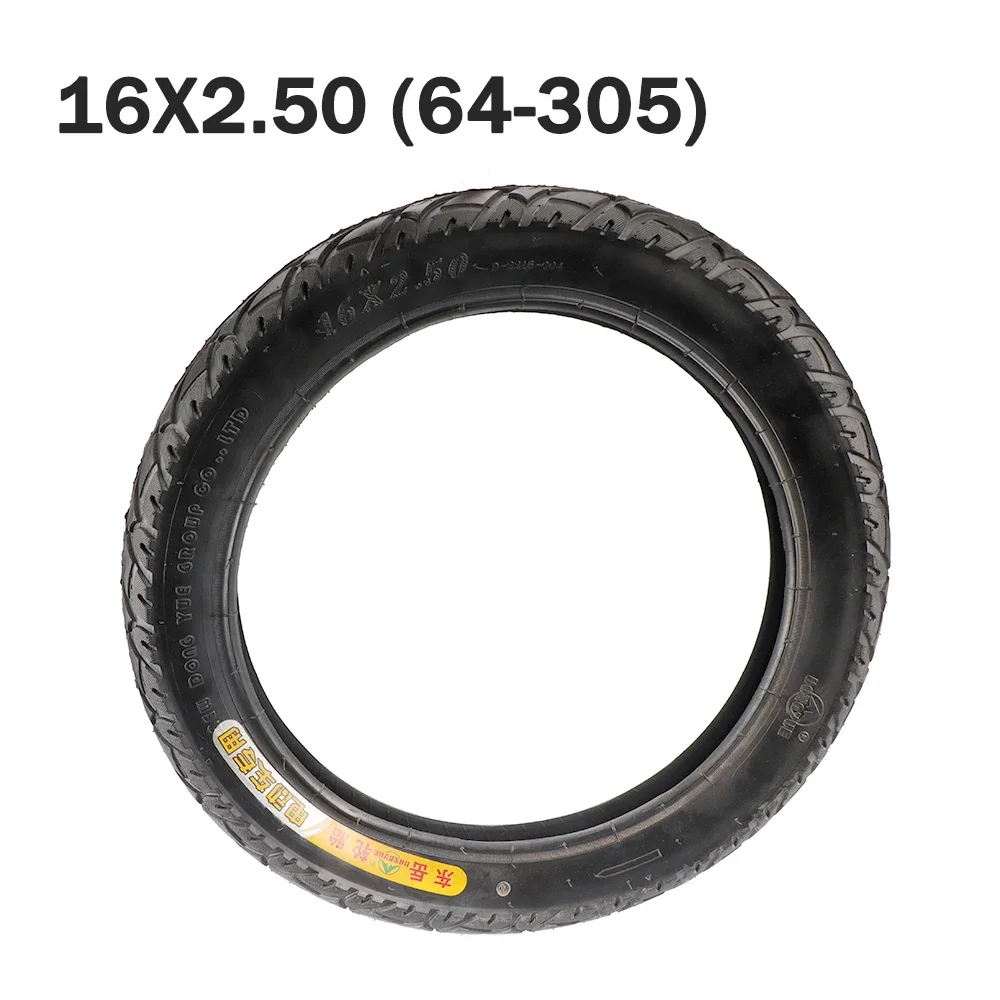 16x2.50 (64-305) Tire High Quality Tubeless Tires for Electric Bike Boy's Tricycle Kids Small BMX Scooters 16*2.5 Bicycle Tyre