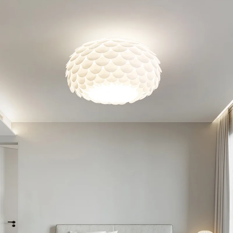 Plafonnier LED en Acrylique Blanc au Design Minimaliste Moderne, Éclairage d'Nik, Luminaire Décoratif de Plafond, Idéal pour une Chambre à Coucher ou un Salon, 10 ㎡