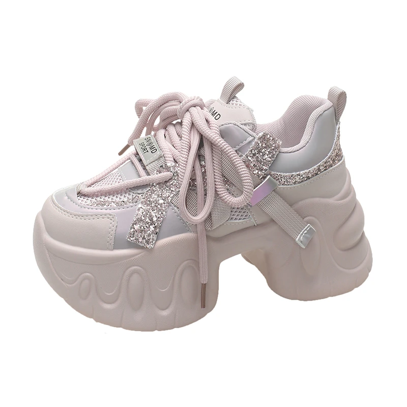 

Women's Casual Shoes Diamond Decorated Polyurethane Lightweight Upgraded Breathable Mesh Sporty Ankle-Length Slip-On