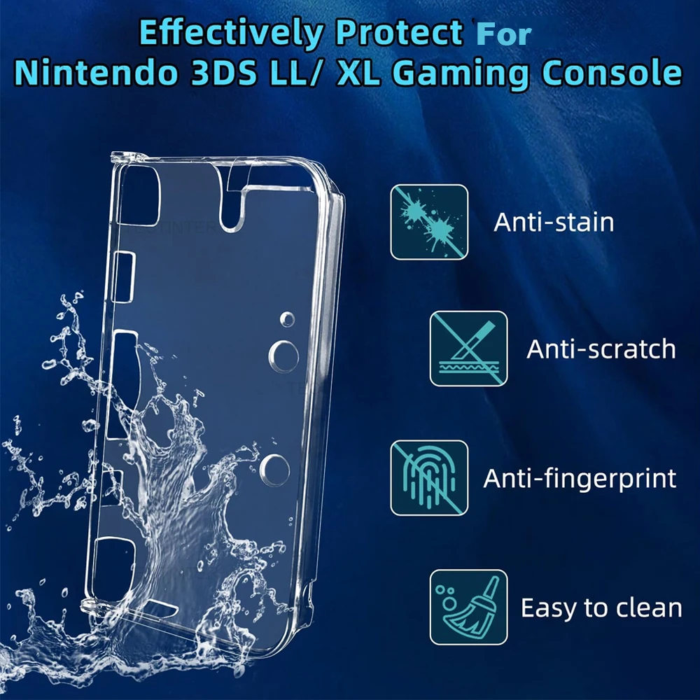 Clear Hard Protective Case For NEW Nintendo 3DS XL/LL Transparent Crystal Shell Full Cover Game Console Protector For 3DS LL/XL view 6