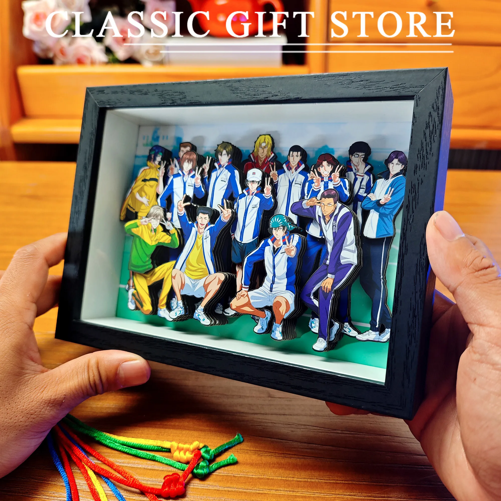 Anime Kreskówka Książę Tenisa Ręcznie Malowany Obraz 3D Ryoma Echizen Figurka Kolekcjonerska Zdjęcie Ozdoby Dekoracje Prezent dla Fanów