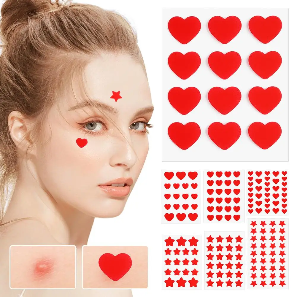 สิว Patch สีแดง Blackheads Star/รูปหัวใจสิวสิวผิวเครื่องมือสิวสติกเกอร์กําจัดฝาครอบ Care F9m3