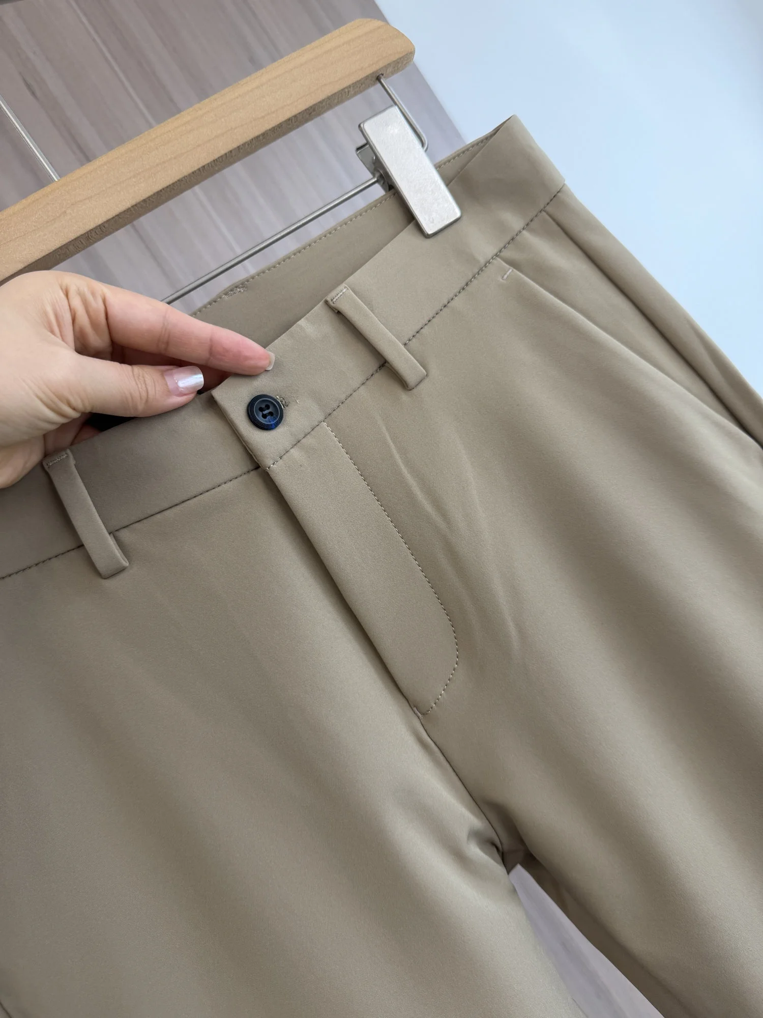 Ice Sensation Men's Straight Leg Casual Pants Anti-Wrinkle No-Iron Spring Business Commuter Breathable Comfortable Trousers