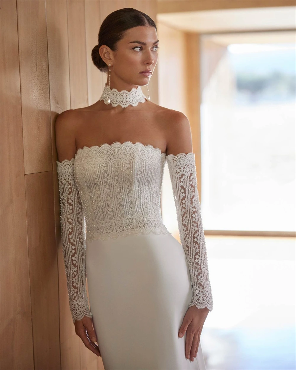 Customized Elegant White Satin Wedding Dress Formal Strapless Sleeveless Bridal Gowns Soft Straight Court Train Vestido De Novia