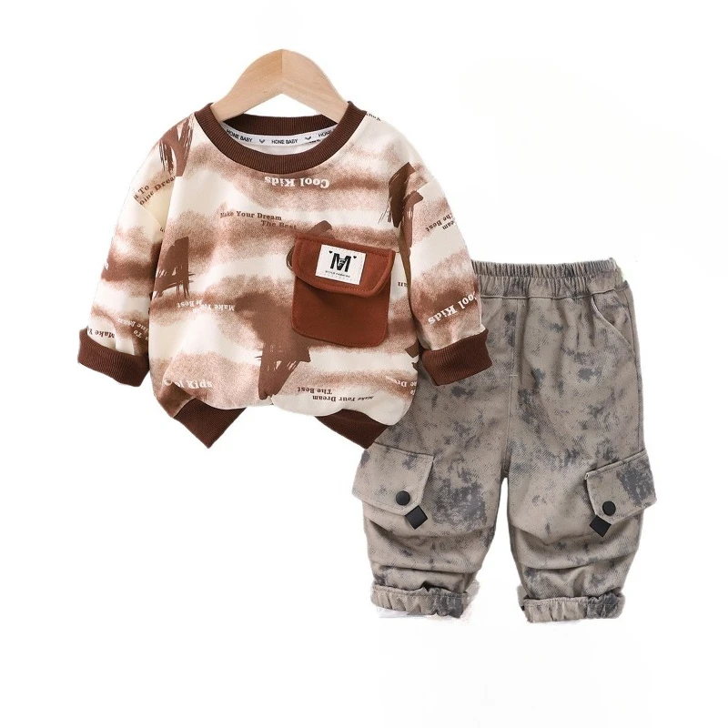

New Autumn Baby Clothes Suit Children Boys Casual T-Shirt Pants 2Pcs/Sets Toddler Girls Clothing Infant Costume Kids Tracksuits