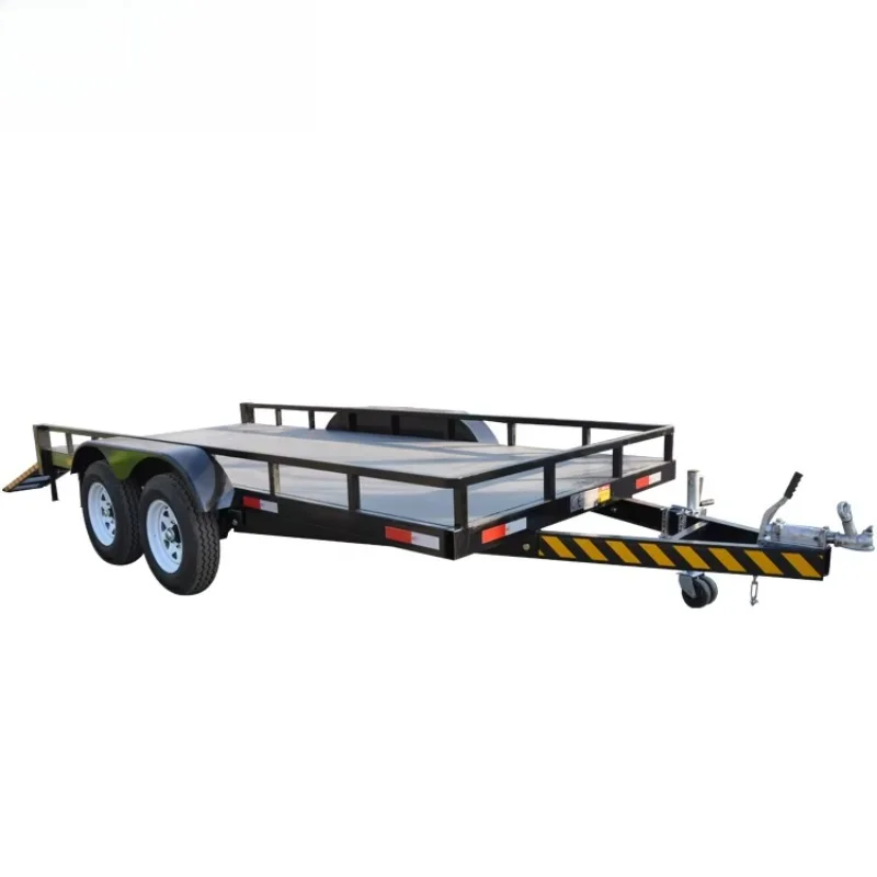 Black Tandem Ball Coupler Trailer Heavy Equipment Mechanical Transport Trailer