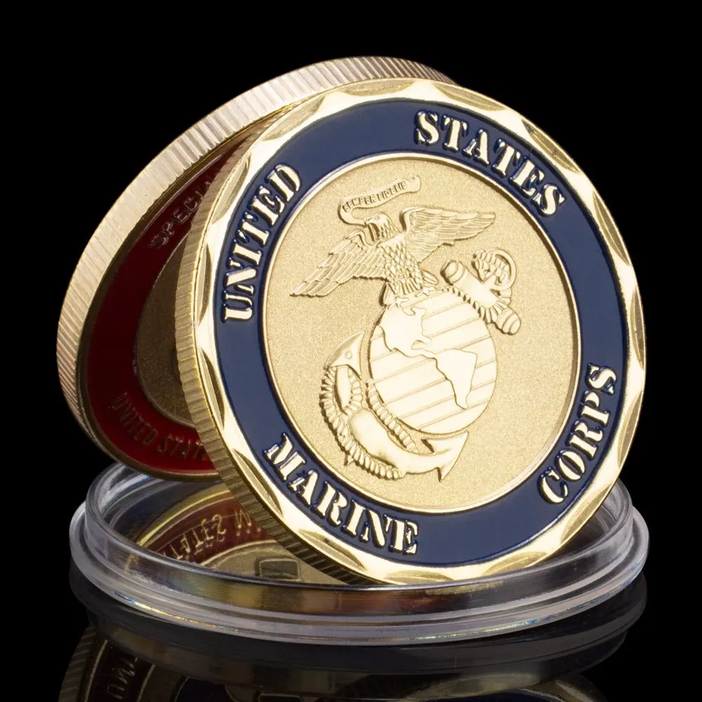 United States Marine Corps Forces Special Operations Command Challenge Coin Golden Plated Collectible Commemorative Coin