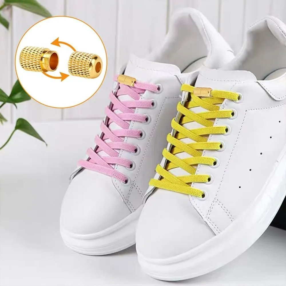 48pcs Shoelaces Buckle Lock 3 Color No Tie Lace Lock Brass Turnbuckle Connector for Athletic Running Sneakers Fits Hiking Boots