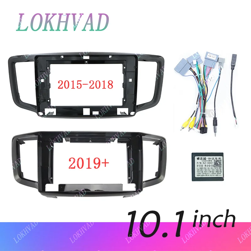 

Для Honda 2015-2019 Odyssey 10,1-дюймовая стереорамная панель, панель приборной панели, аудио радио, Android-плеер, экран, жгут проводов видеокабелей