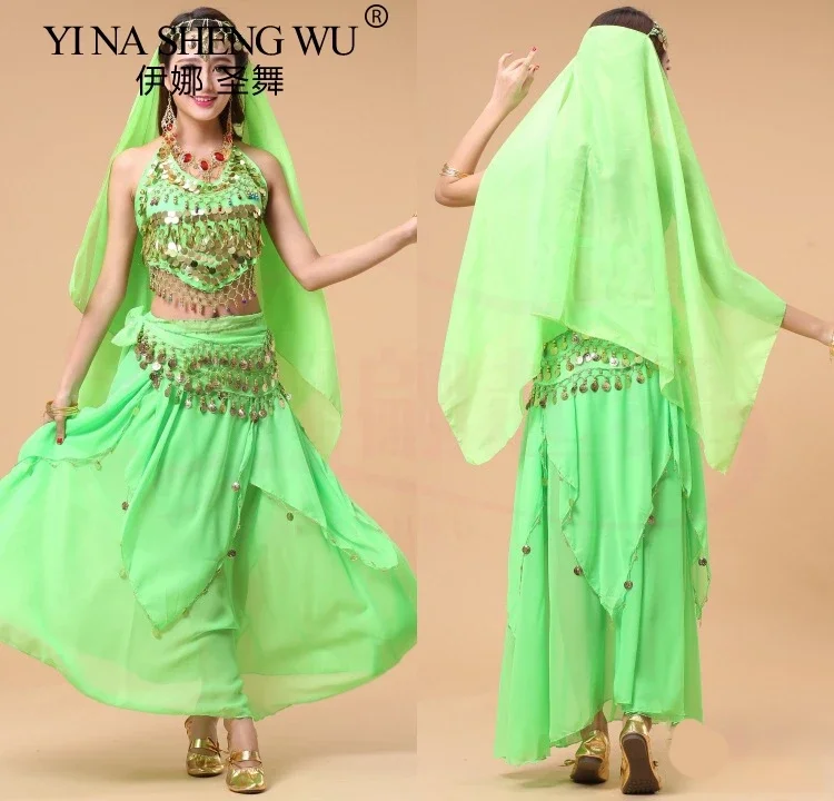 Bauchtanz- und indische Tanzkostüme für Damen, Bollywood, indische und ägyptische Bauchtanzkleider für Erwachsene, Damen-Übungskleidung, brandneu. – Detail 8