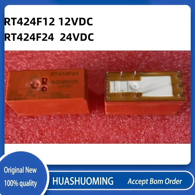 NEW 5PCS/LoT    RT424F24  24VDC  RT424F12 12VDC        9PIN  8A