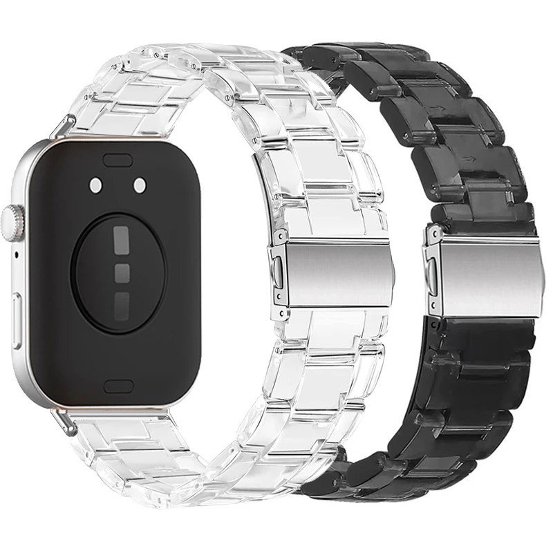 Clear Resin Strap for Huawei Watch Fit 3 Watchband Correas reloj for HUAWEI WATCH Fit 3 Wristband for huawei watch fit3 Bracelet