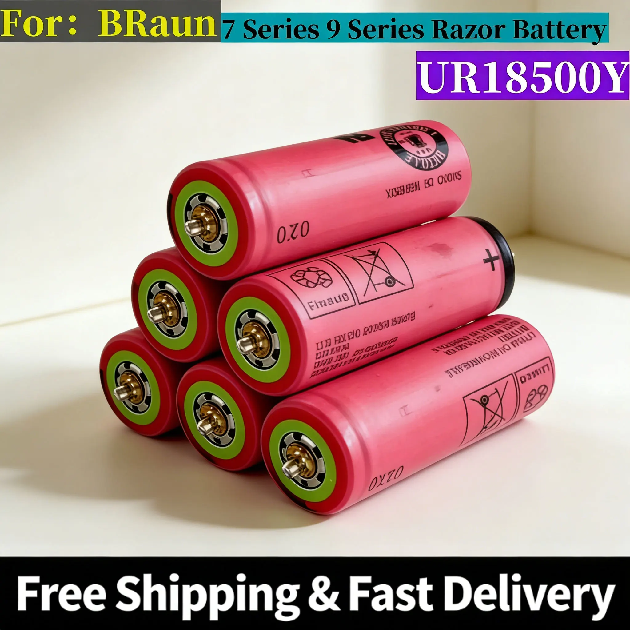 

UR18500Y 18500 3.7V Lithium Rechargeable Battery For Braun Shaver S5/S7/S9 Series 720s-4 790cc-4