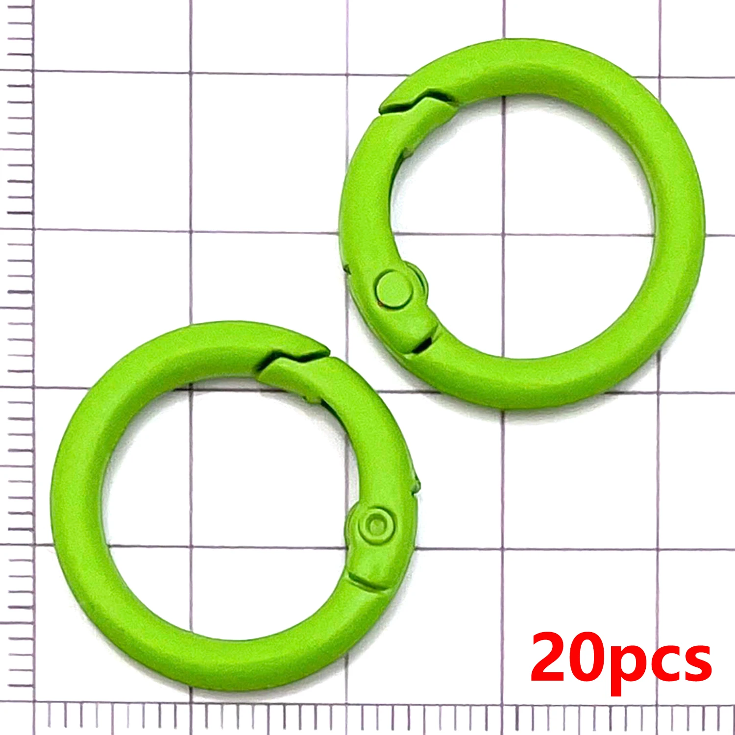 20pcs Matte Spring O Rings for DIY Keychain Making