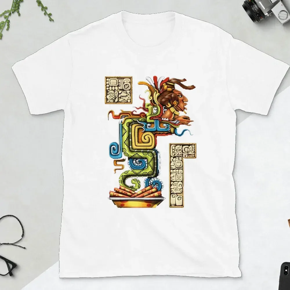 Mayan God Quetzalcoatl T-Shirt Ancient Maya Civilization Shirt  Aztec Gods Cotton Tee Mayan Clothes Aztec Apparel Aztec Outfit