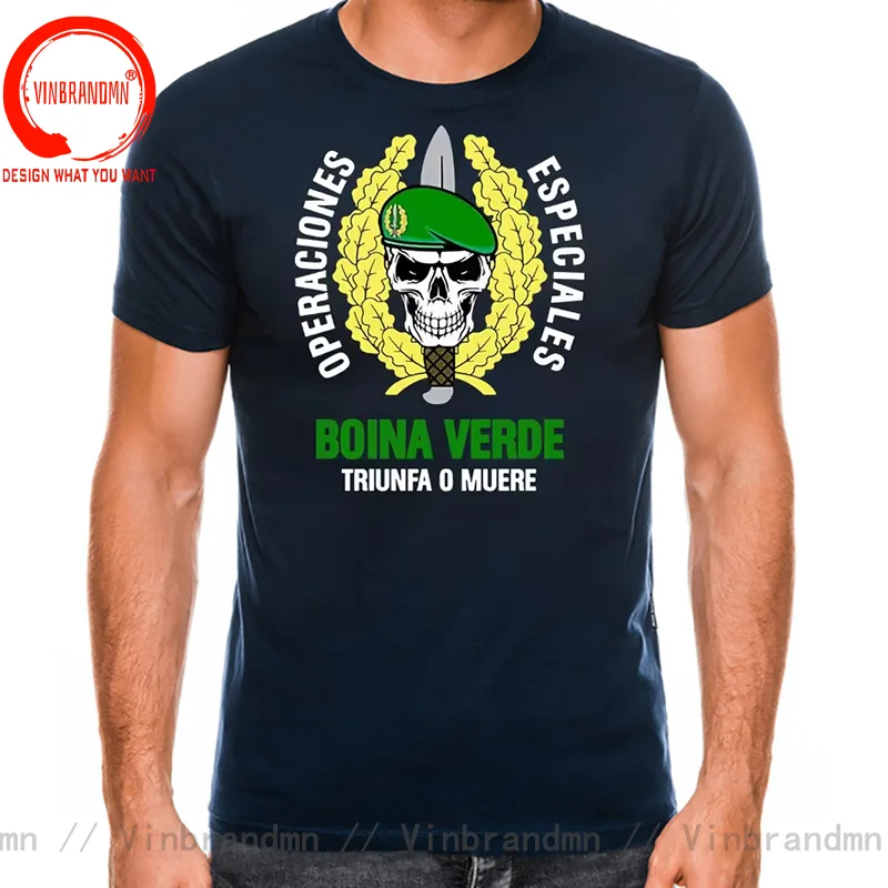 Classic Short Sleeve Cotton T-shirt Operaciones Especiales MOD.3 Green Beret COE Skull Tshirt Men Fashion Clothing Casual Tops