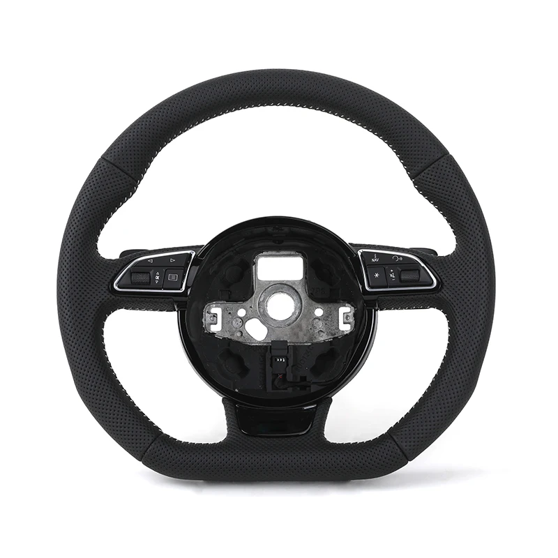 

RS Volant Lenkrad Flat Bottom Full Perforated Leather Steering Wheel for Audi RS RS5 RS3 A3 S5 A6 C6 C8 A8 Q8 A5 B8 S7 S6