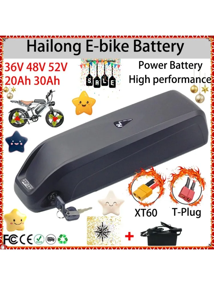AliExpress KEPAH +For Motor Electric Mountain Bike 36V 48V 52V Hailong Battery 20Ah 30Ah With BMS,for Bafang BBS02 BBS03 BBSHD 750W 1000W E-bike%
