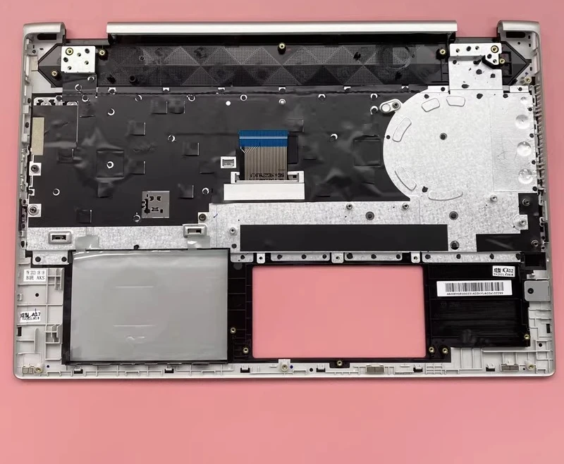 

New For HP 15-CR TPN-W132 C Case with Keyboard, Black Silver Edge L20848-001