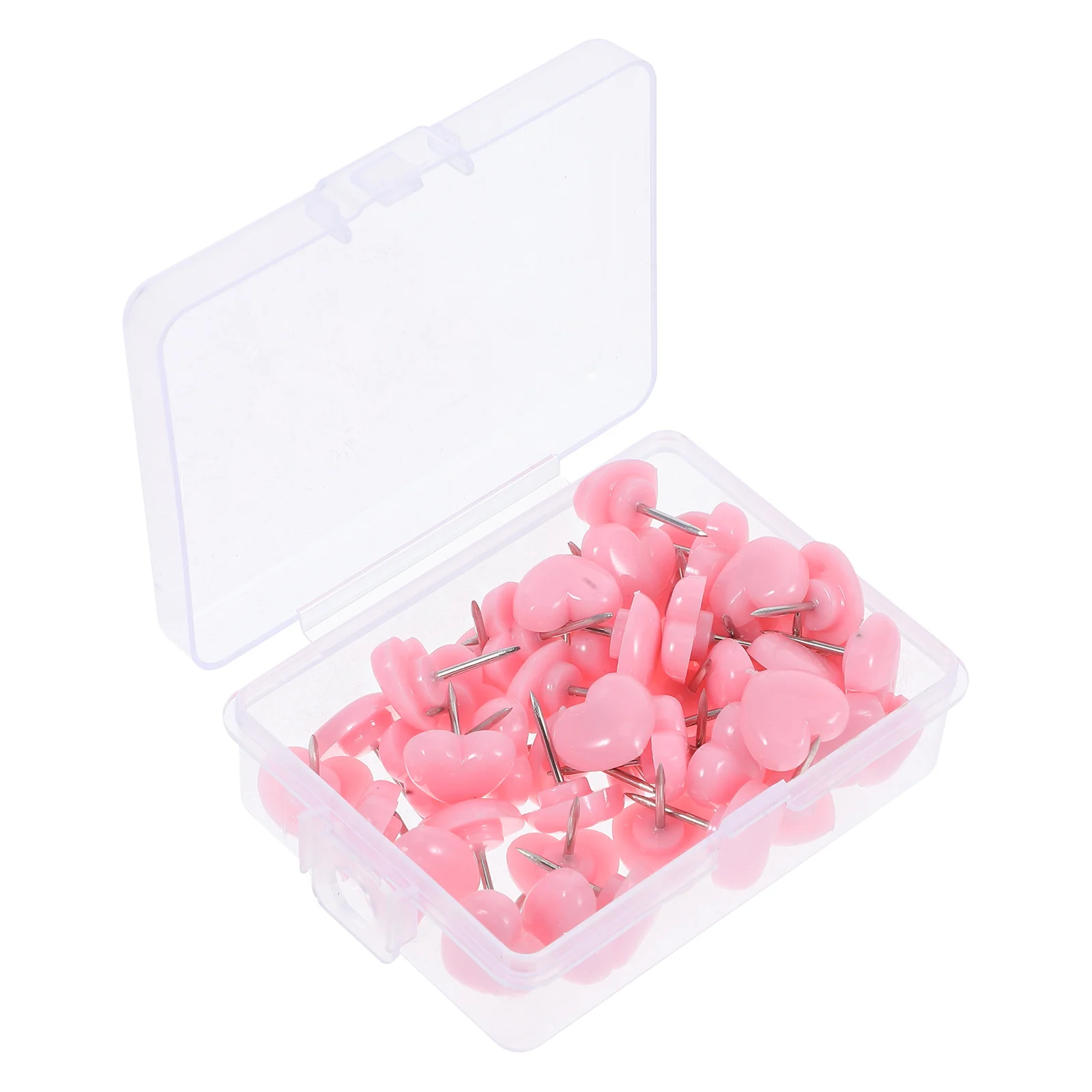 50 قطعة دبابيس دفع على شكل قلب الحب لطيفة برأس مسطح للوحة الرسائل صور لتزيين الحائط وتنظيم المنزل والمكتب #3