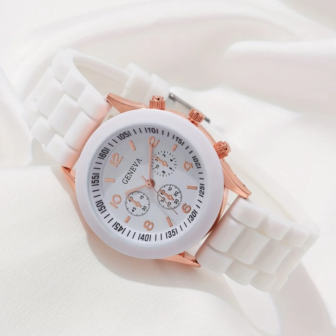 Relojes de marca GENEVA para Mujer, nueva moda, Reloj de pulsera de cuarzo para Mujer, correa de goma, relojes casuales simples para Mujer, Reloj para Mujer