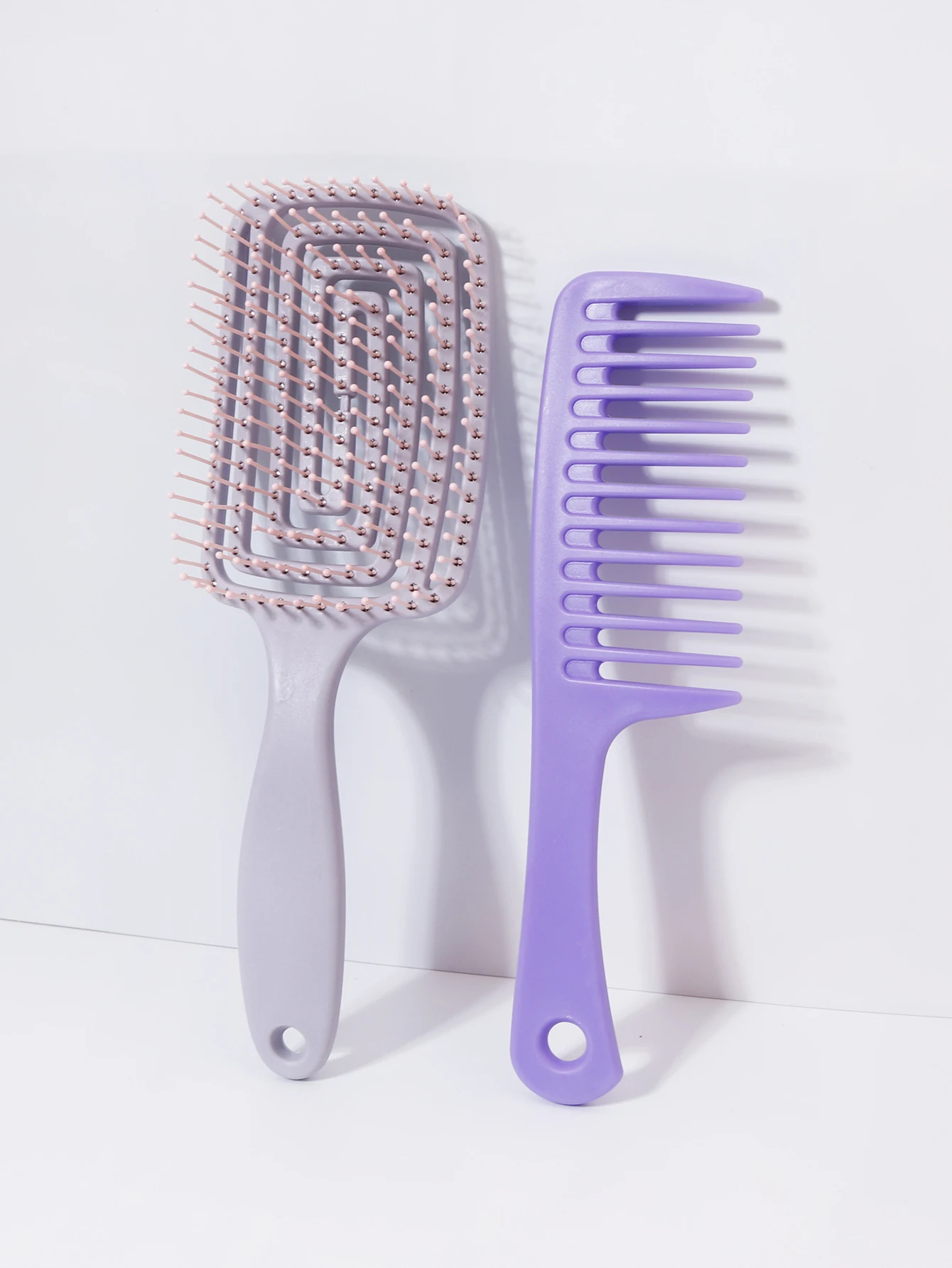 コームセット、通気性のあるヘアブラシ、幅広の歯の櫛、巻き毛、濡れた髪、乾いた髪に適しています、ホームサロン、本物の髪のウィッグに特化しています