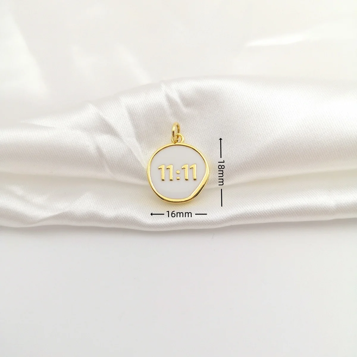 Angel Number 11:11 White Charms for Necklace Bracelets Earrings Enamel Gold Plated Rainbow Grass Pendant DIY Jewelry Accessories